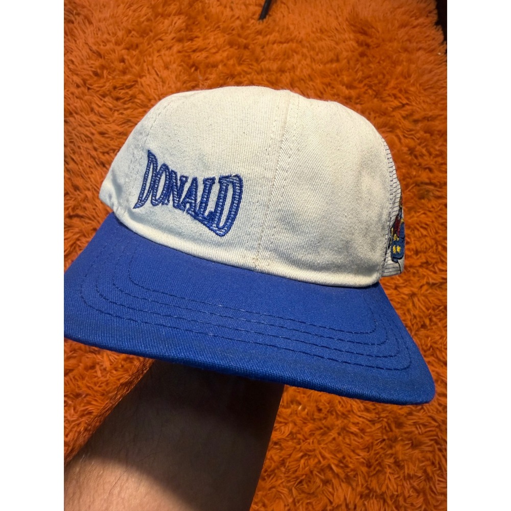 Vintage Donald Duck Goofy's Hat Co Snapback Hat Made in USA Disney Blue Cream